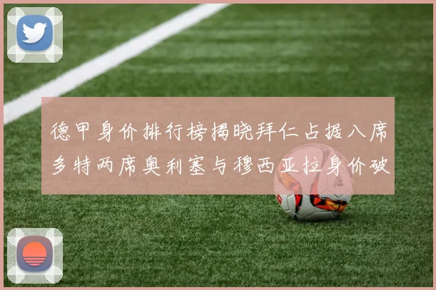 德甲身价排行榜揭晓拜仁占据八席多特两席奥利塞与穆西亚拉身价破亿